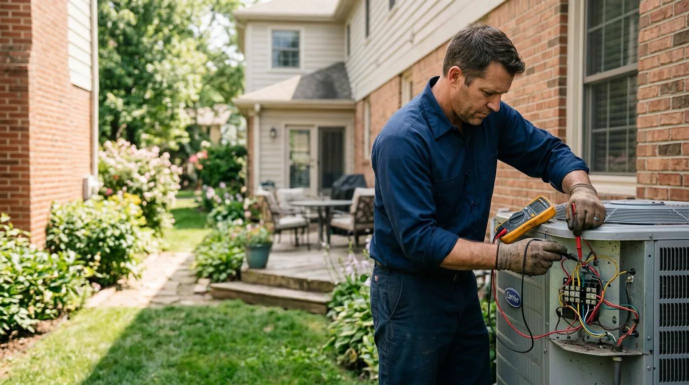 HVAC technician working near Lake Pleasant, MA